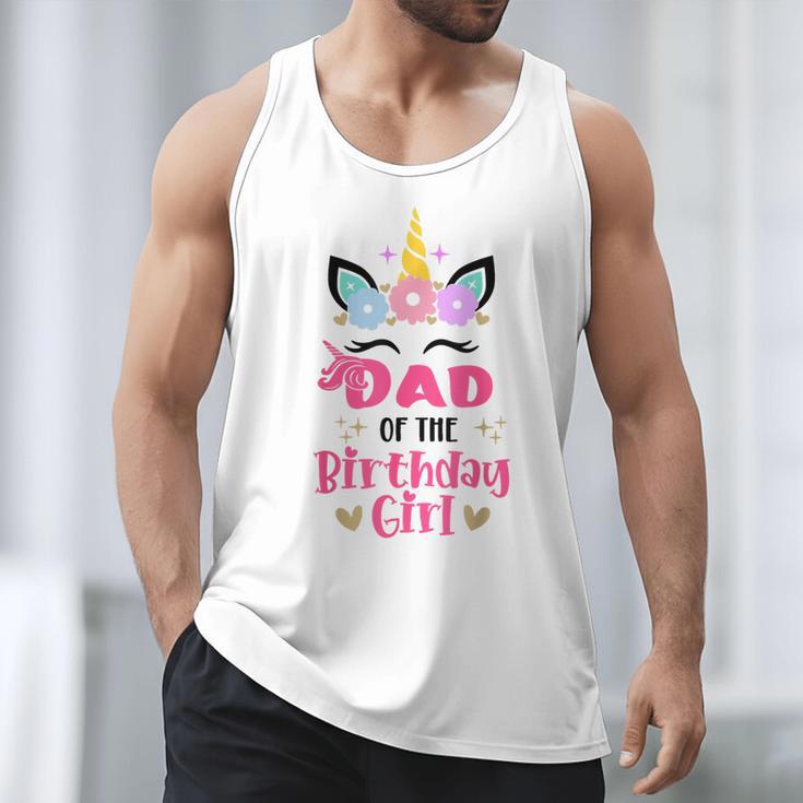 Dad Of The Birthday Girl Family Matching Unicorn Birthday Men Tank Top
