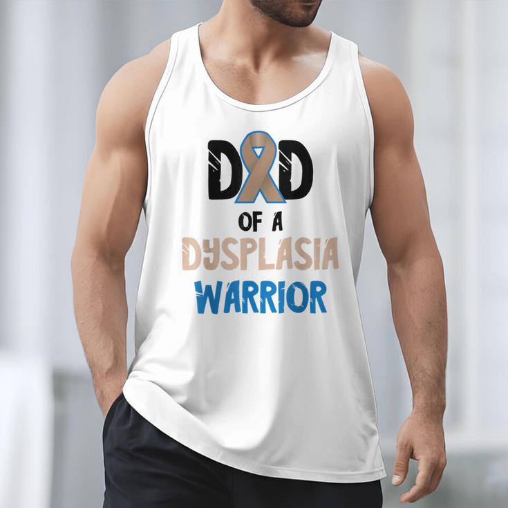 Dad Of A Hip Dysplasia Warrior Beige Blue Hip Dysplasia Men Tank Top