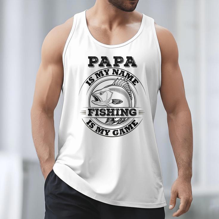 Dad Is My Name Fishing Is My Game Loves Fishing Men Tank Top