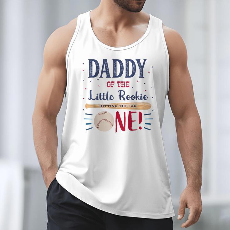 Daddy Dad First Birthday Little Rookie Baseball The Big One Men Tank Top
