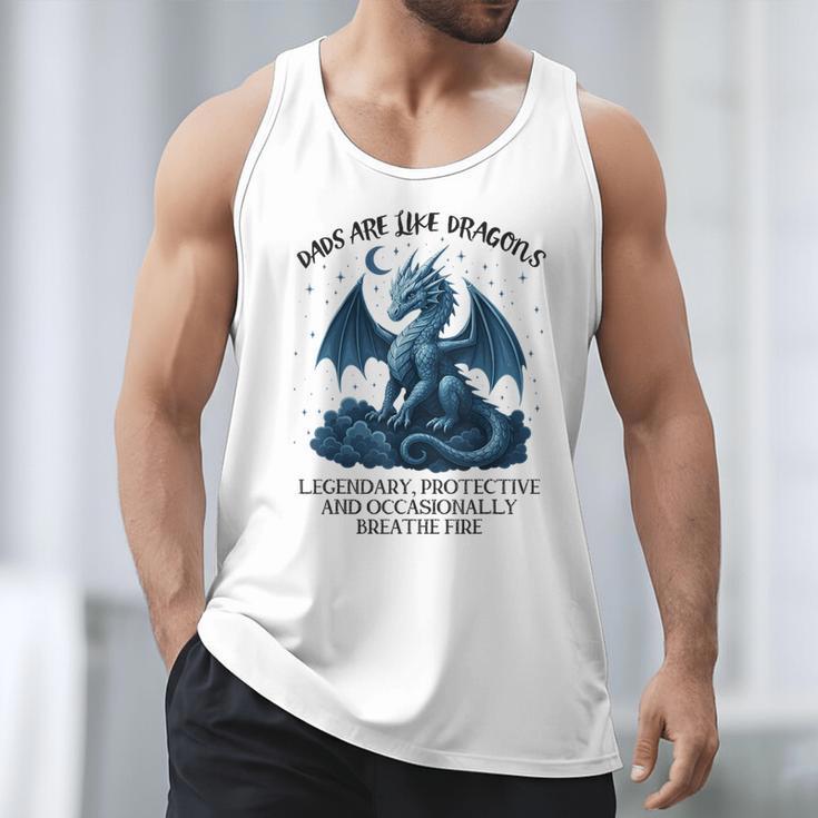 Dads Are Like Dragons Legendary Protective Fatherhood Men Tank Top