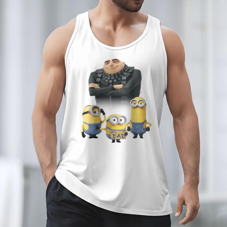 Despicable Me Minions Father's Day 1 Dad Cardboard Sign Men Tank Top