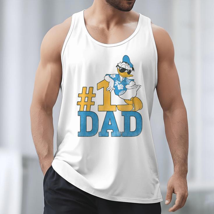 Disney Donald Duck Number One Dad Sunglasses Father's Day Men Tank Top