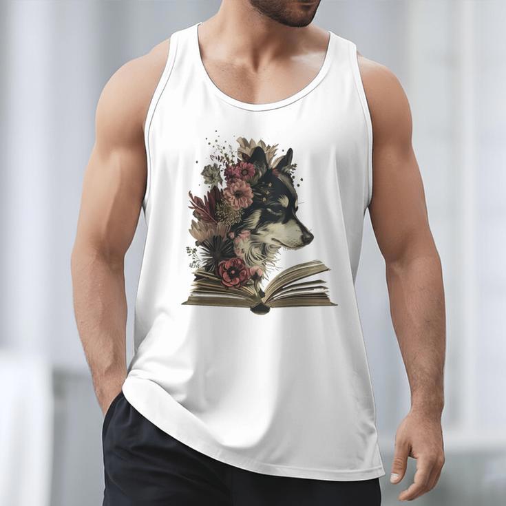 Dog Book Flower Men Tank Top