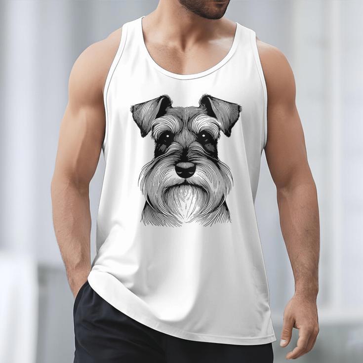 Dog Fingerprint Miniature Schnauzer Dad Mom Men Tank Top Dog Fingerprint Miniature Schnauzer Dad Mom Men Tank Top