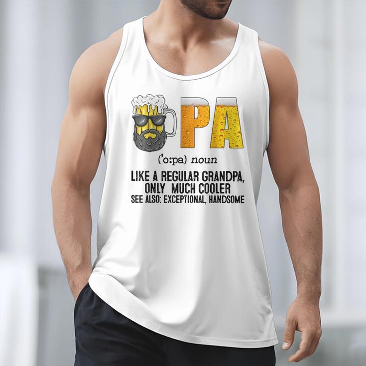Drinking Opa Like A Regular Grandpa Much Cooler Beer Dad Men Tank Top