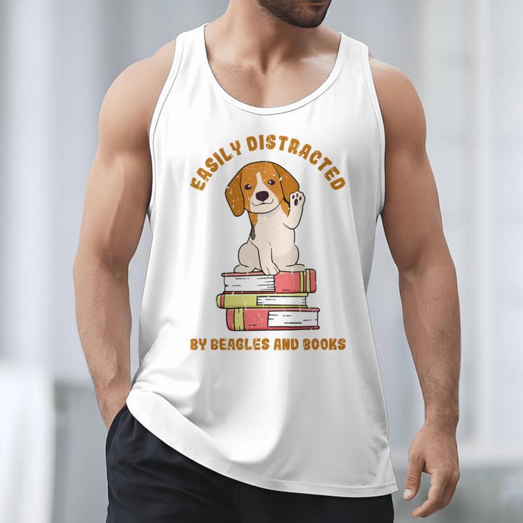 Easily Distracted By Beagles And Books Beagle Dog Men Tank Top Easily Distracted By Beagles And Books Beagle Dog Men Tank Top