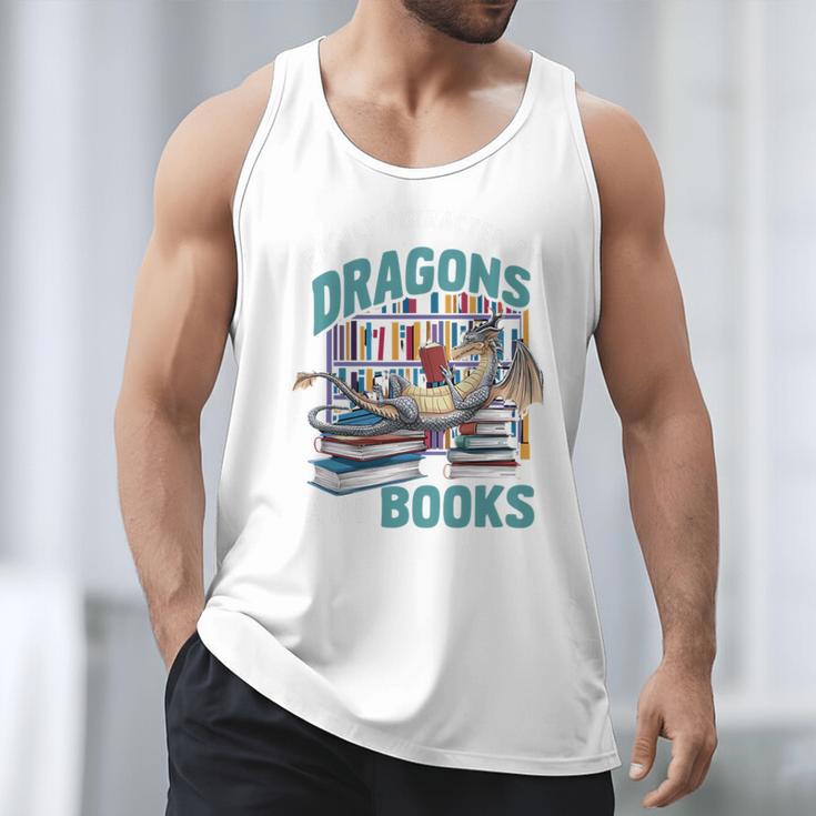 Easily Distracted By Dragons And Books Bookworm Men Tank Top Easily Distracted By Dragons And Books Bookworm Men Tank Top