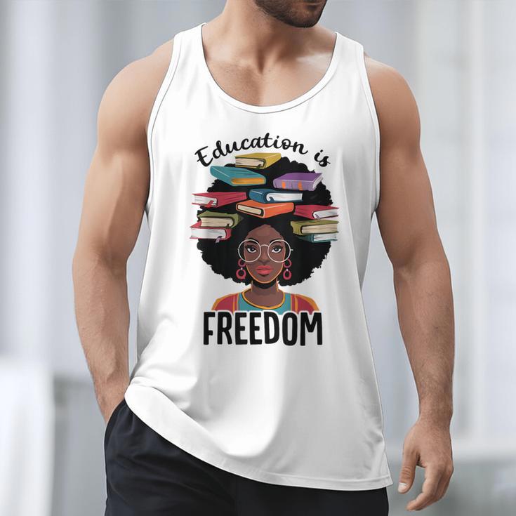 Education Is Freedom Teacher History Month Books Lover Men Tank Top