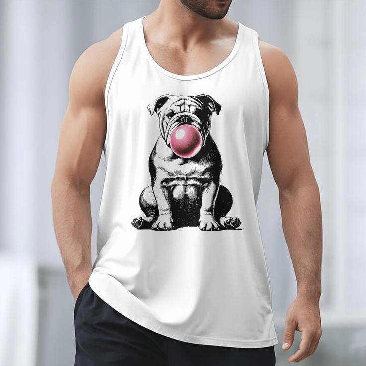 English Bulldog Bubble Gum Vintage Dog Mom Pet Dad Men Tank Top