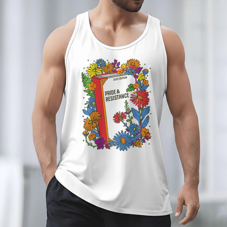 Equal Rights Book Flower Resist Feminist LGBTQ Floral Men Tank Top