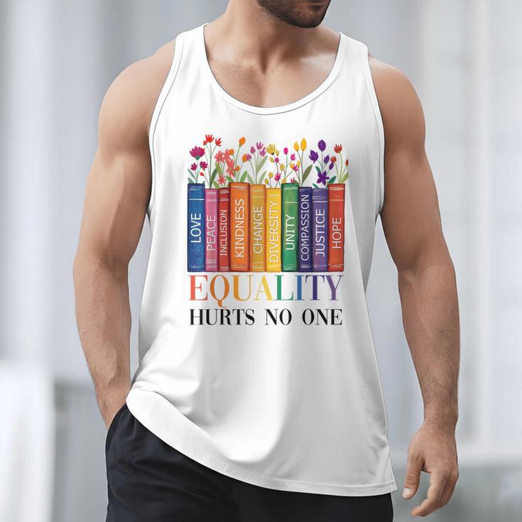 Equality Hurts No One LGBTQ Pride Books And Flowers Men Tank Top Equality Hurts No One LGBTQ Pride Books And Flowers Men Tank Top