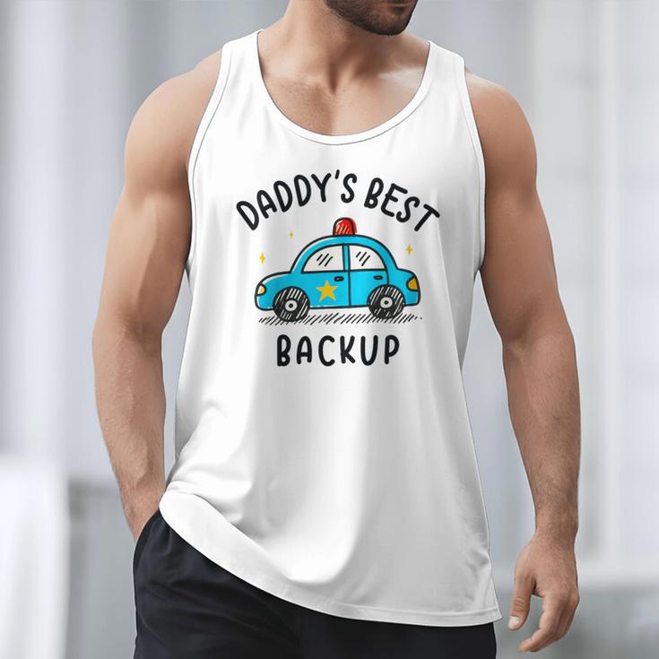 Father Son Daughter Daddy's Best Backup Father's Day Toddler Men Tank Top