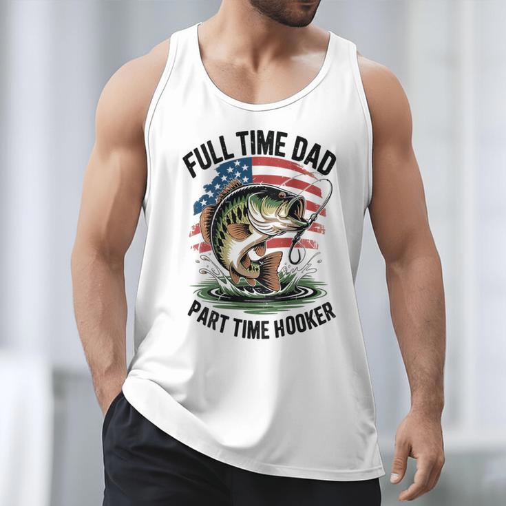 Fishing 4th July Full Time Dad Part Time Hooker On-Back Men Tank Top