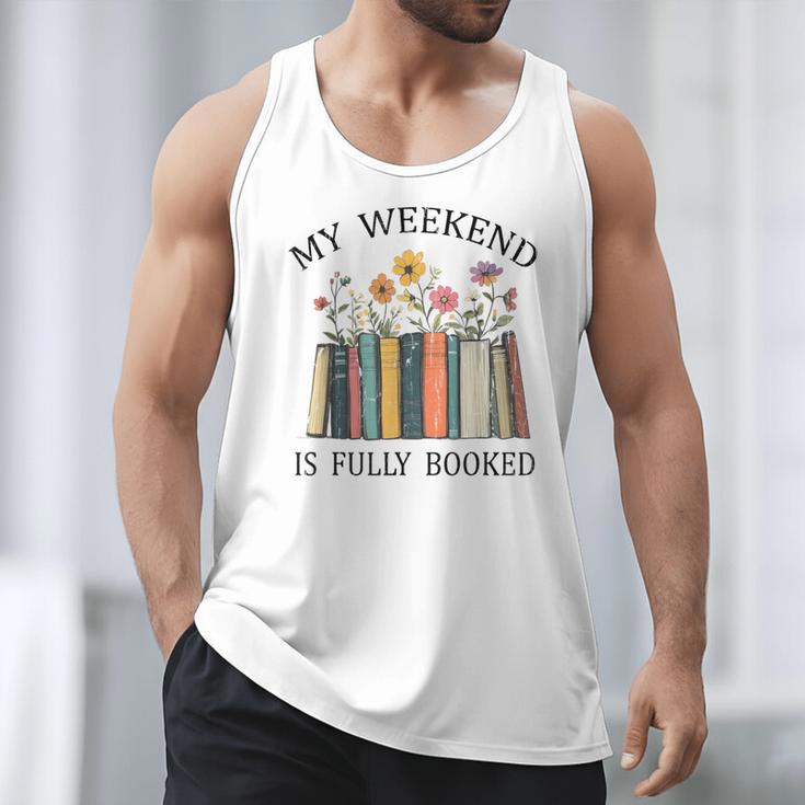 My Weekend Is Fully Booked Cozy Bookish Men Tank Top