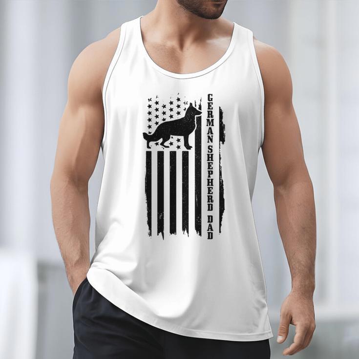 German Shepherd Dad Vintage Flag Patriotic Dog Men Tank Top