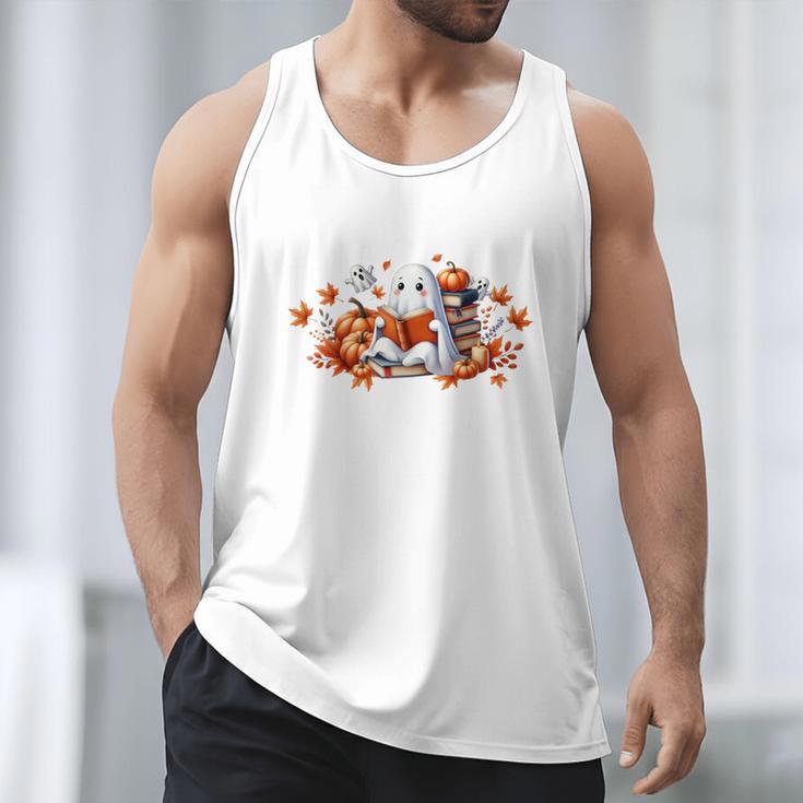Halloween Book Lover Ghost Witch Books & Pumpkins Men Tank Top Halloween Book Lover Ghost Witch Books & Pumpkins Men Tank Top