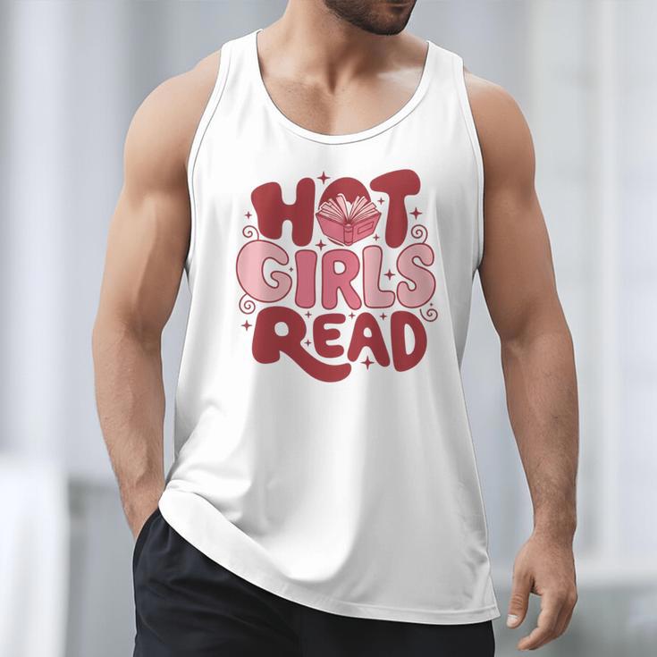 Hot Girls Read Book Lover Feminist Reader Premium Tri-Blend Men Tank Top