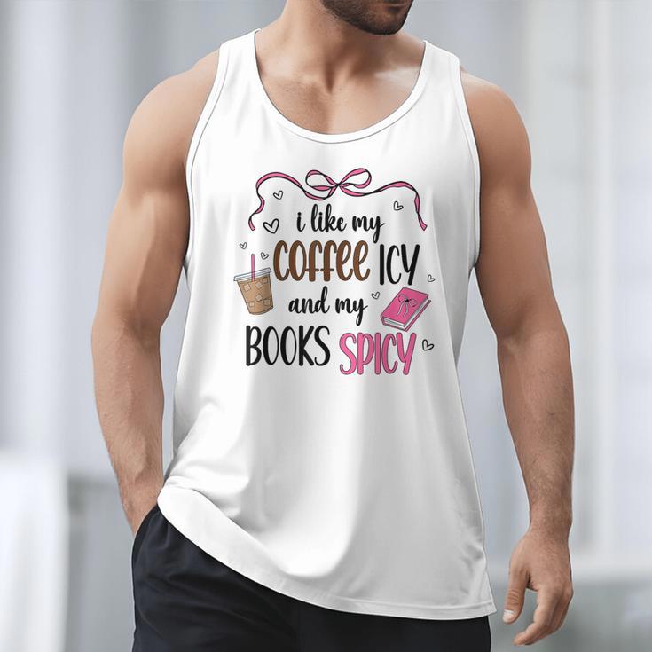 Iced Coffee & Reading Smut Books Girly Spicy Novels Men Tank Top