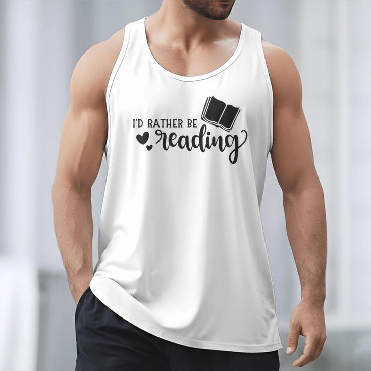 I'd Rather Be Reading Book Lover Bookworm Reading Men Tank Top