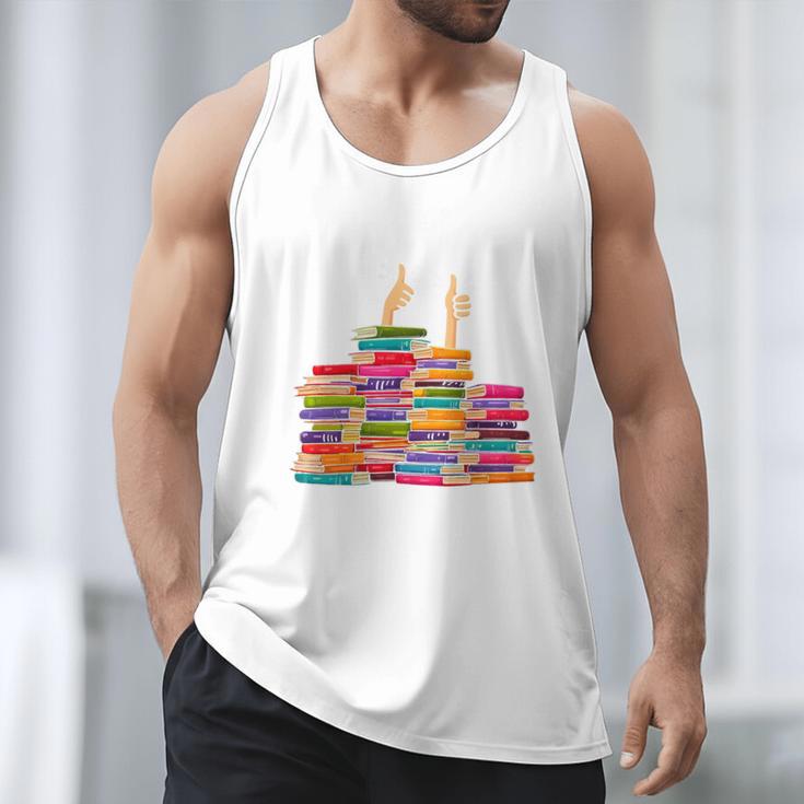 I'm Fine Reading Books Reader Book Lover Librarian Men Tank Top