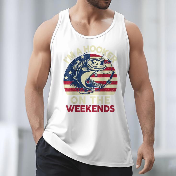 I'm Hooker On The Weekends Dirty Bass Dad Fishing Men Tank Top
