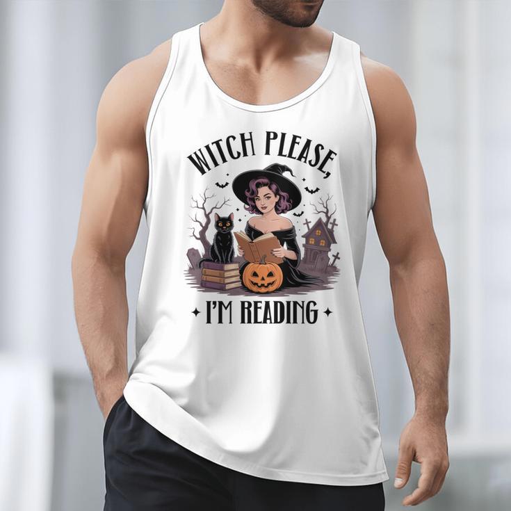 I'm Reading Halloween Witch Book Lover Men Tank Top