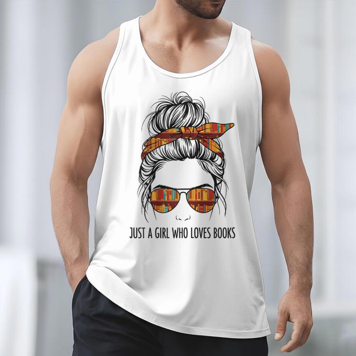 Just a Girl Who Loves Books Pajamas Shirt Reading Book Lover Men Tank Top