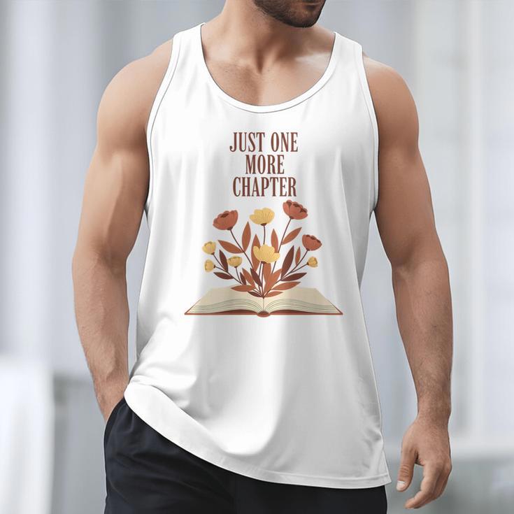 Just One More Chapter Book Lovers Floral Men Tank Top