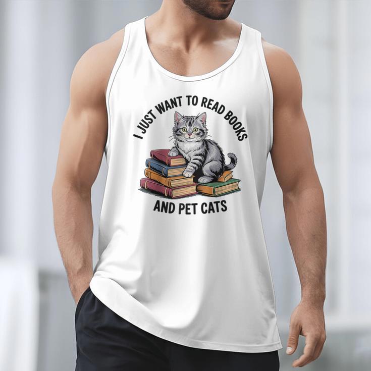 I Just Want To Read Books And Pet Cats Raglan Baseball Tee Men Tank Top I Just Want To Read Books And Pet Cats Raglan Baseball Tee Men Tank Top