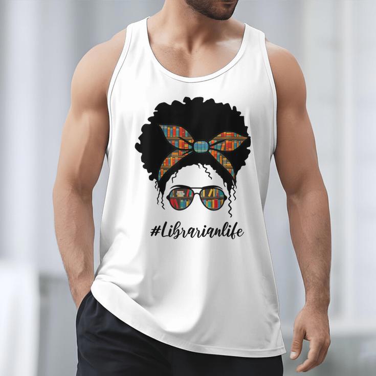 Librarian Teacher Messy Bun Life Book Library Back To School Men Tank Top Librarian Teacher Messy Bun Life Book Library Back To School Men Tank Top