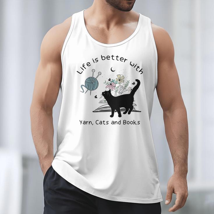Life Is Better With Yarn Cats And Books Men Tank Top Life Is Better With Yarn Cats And Books Men Tank Top