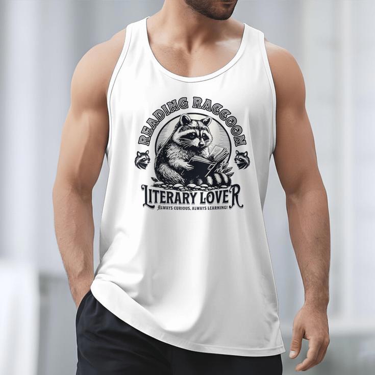 Literary Lover Reading Raccoon Books Premium Men Tank Top