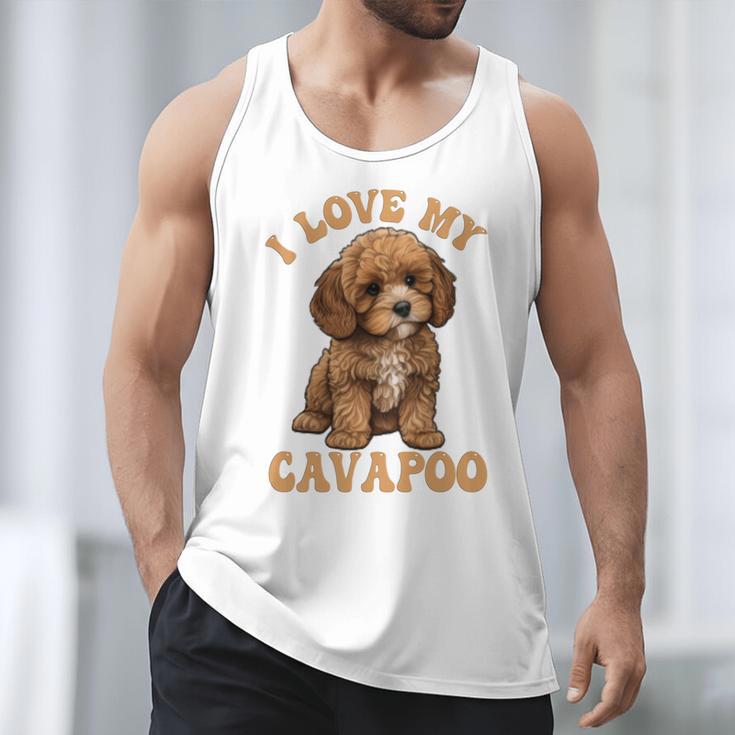 I Love My Cavapoo For Mom Dad Kids Men Tank Top