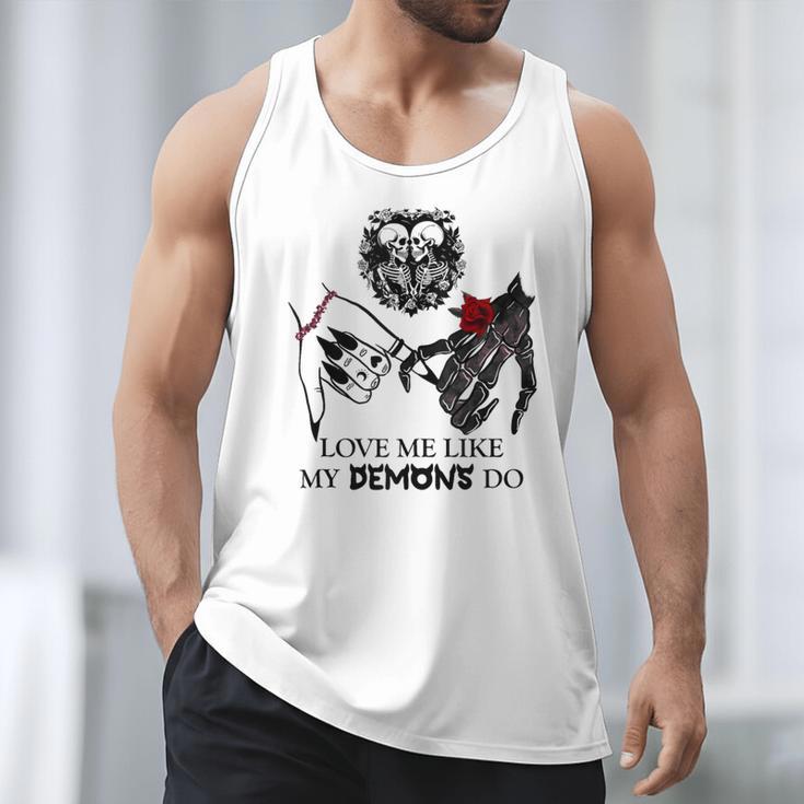 Love Me Like My Demons Do Dark Romance Merch Smutty Book Men Tank Top