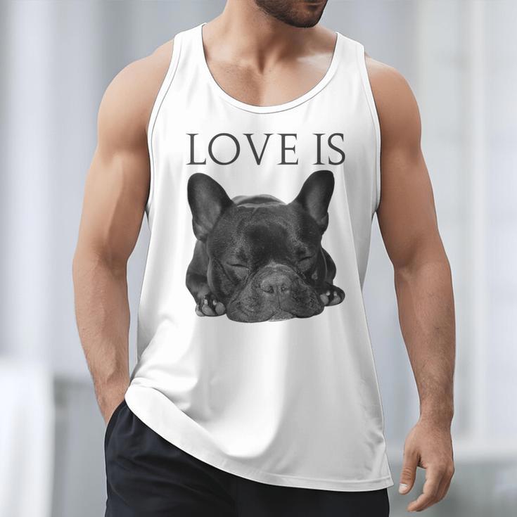 Love Is French Bulldog Shirt Frenchie Lover Tee Dog Mom Dad Men Tank Top