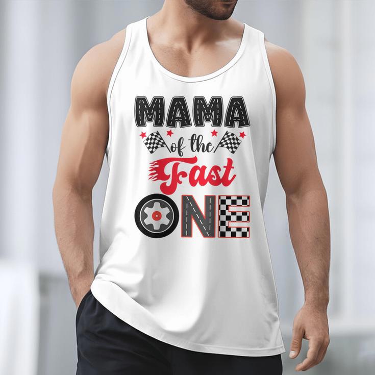 Mama Of The Fast One Car Racing Dad 1St Birthday Boy Men Tank Top
