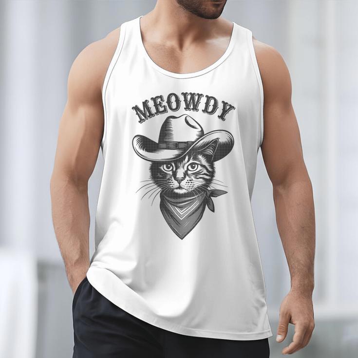 Meowdy Cat Cowboy Western Graphic Cat Lady Cat Dad Men Tank Top Meowdy Cat Cowboy Western Graphic Cat Lady Cat Dad Men Tank Top
