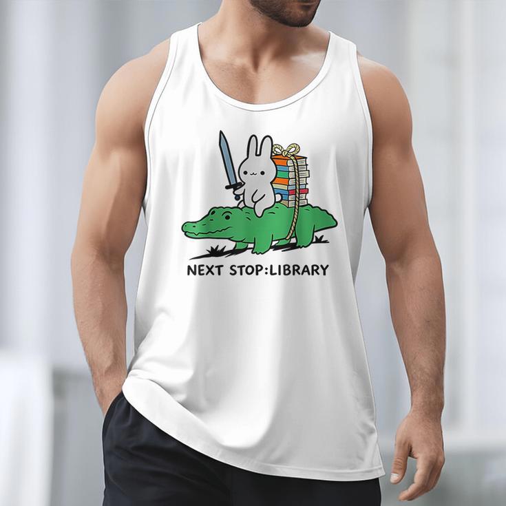 Next Stop Library Reading Book Men Tank Top