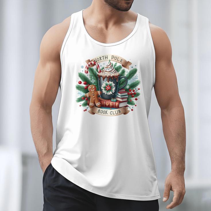 North Pole Book Club Books Reading Mug Gingerbread Men Tank Top
