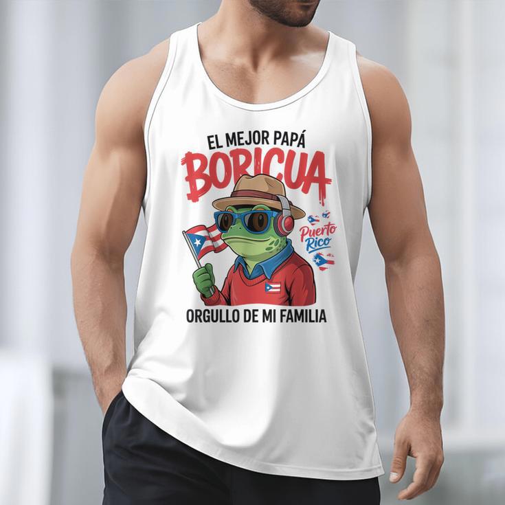 Puerto Rican Dad Idea For Men & Papá Boricua Coqui Frog Men Tank Top