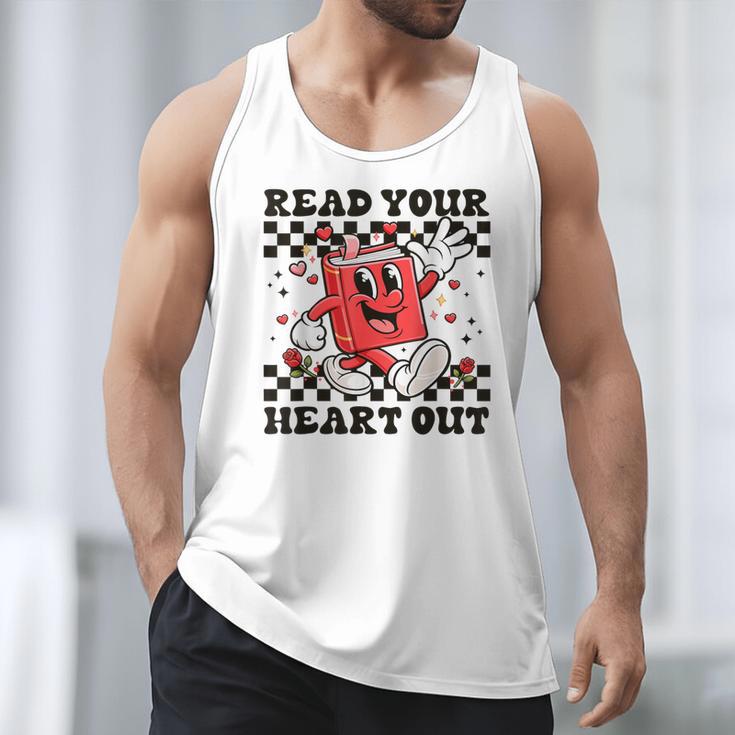 Read Your Heart Out Teacher Valentines Book Lover Men Tank Top Read Your Heart Out Teacher Valentines Book Lover Men Tank Top