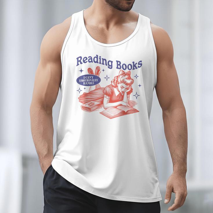 Reading Books I Can't Emotionally Handle Book Lover Men Tank Top Reading Books I Can't Emotionally Handle Book Lover Men Tank Top