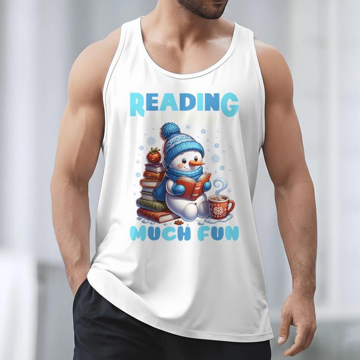 Reading Is Snow Much Fun Christmas Xmas Book Reading Men Tank Top