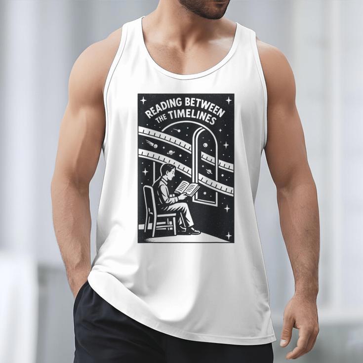 Reading Between The Timelines Time Travel Books Men Tank Top