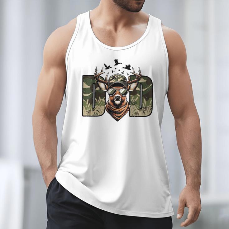 Retro Camo Dad Hunting Camouflage Deer Matching Men Tank Top