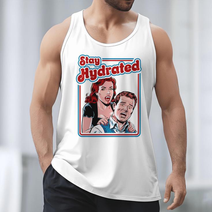 Retro Vampire Book Cover Style Stay Hydrated Halloween Men Tank Top