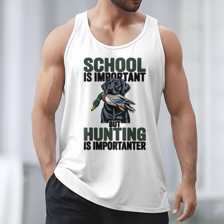 School Important But Hunting Is Importanter Dad Men Tank Top School Important But Hunting Is Importanter Dad Men Tank Top