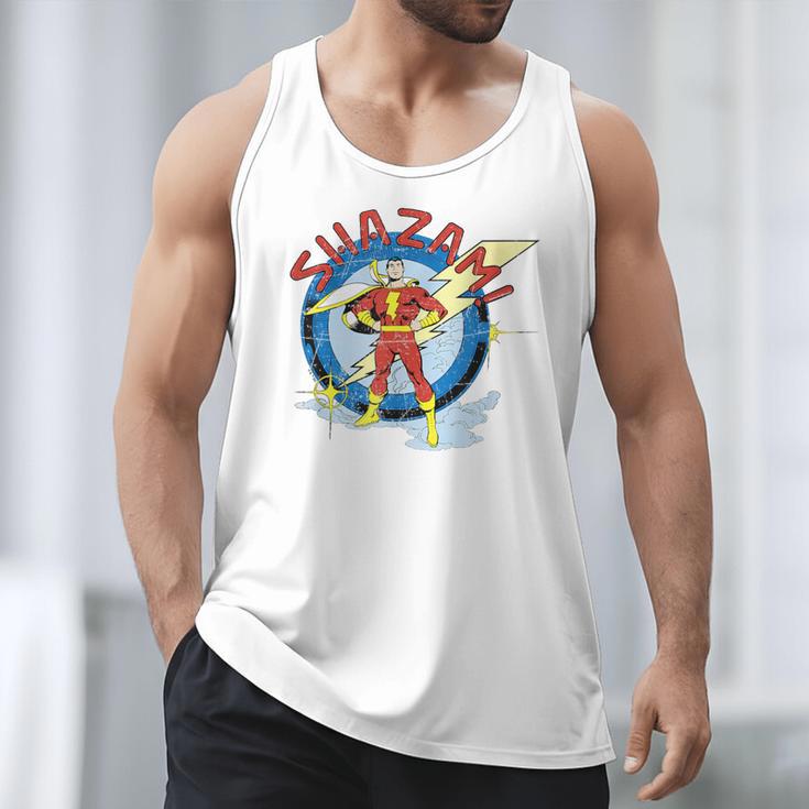 Shazam Comic Book Art Heroic Portrait Vintage Men Tank Top