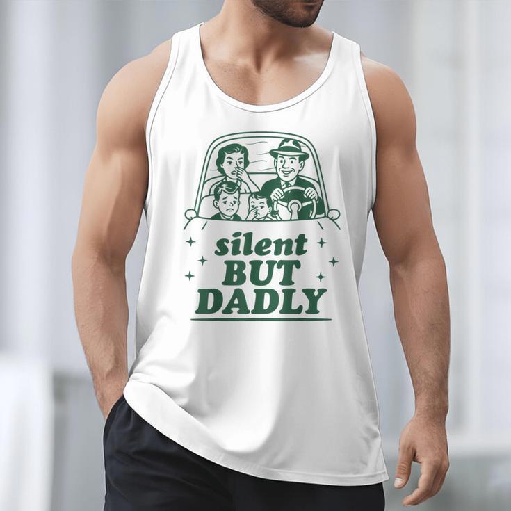 Silent But Dadly Father's Day Fart Dad Farting Vintage Men Tank Top
